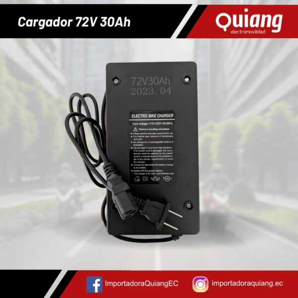 Cargador de Batería 72V 30Ah para Motos Eléctricas de Plomo Ácido