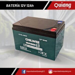 Batería para moto eléctrica 12V12Ah Chilwee (unidad)