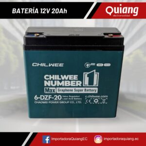Batería para moto eléctrica 12V20Ah con Grafeno Chilwee (unidad)