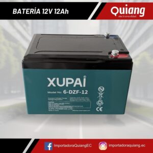 Batería ácido plomo 12V 12Ah XUPAI para moto eléctrica