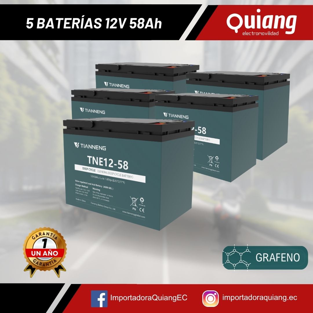 Pack 60V58Ah para tricar eléctrico de carga