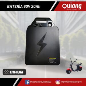 Batería de litio 60 voltios 20 amperios forma maletín para citicoco moto eléctrica